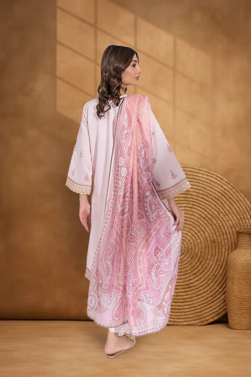 Pink-Cotton Net-3 Piece (W25FE3001) - Image 2