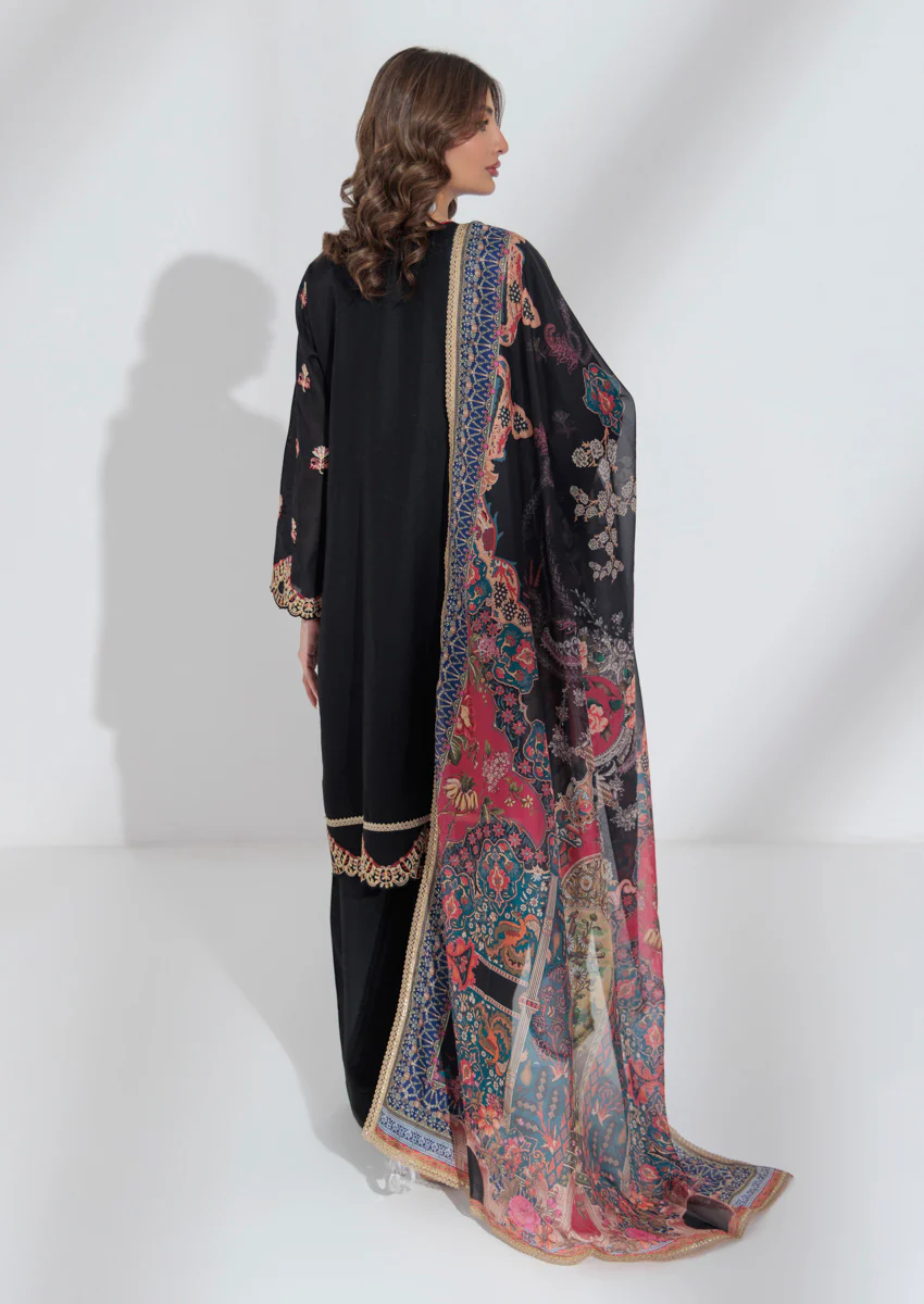 Black-Cotton Net-3 Piece (W25FE3003) - Image 2
