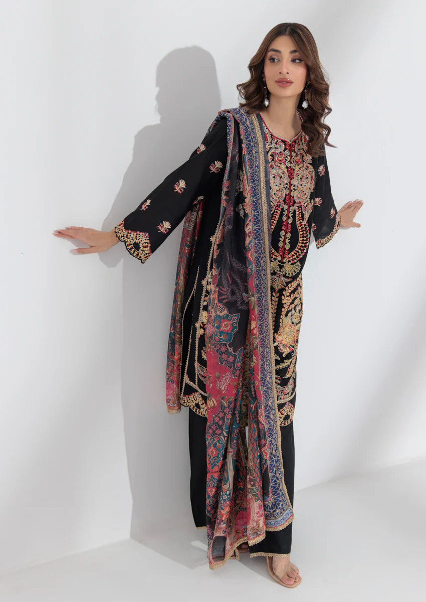 Black-Cotton Net-3 Piece (W25FE3003) - Image 5