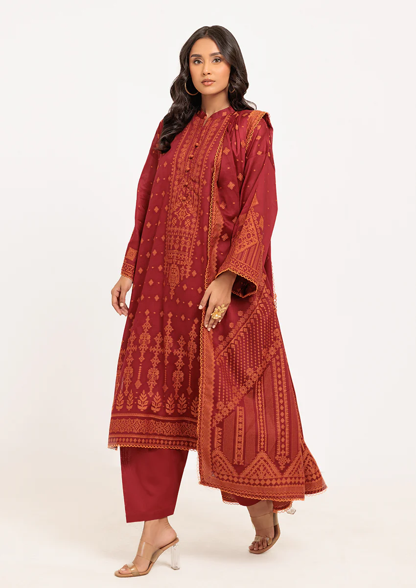 Red-Jacquard - 3 Piece  (W25JD3124) - Image 4