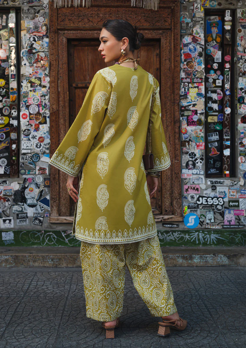 MUSTARD-LAWN-2 PIECE (W25P2010) - Image 2