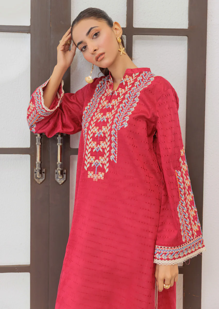 Red-Jacquard-1 Piece (W25SE1013) - Image 3