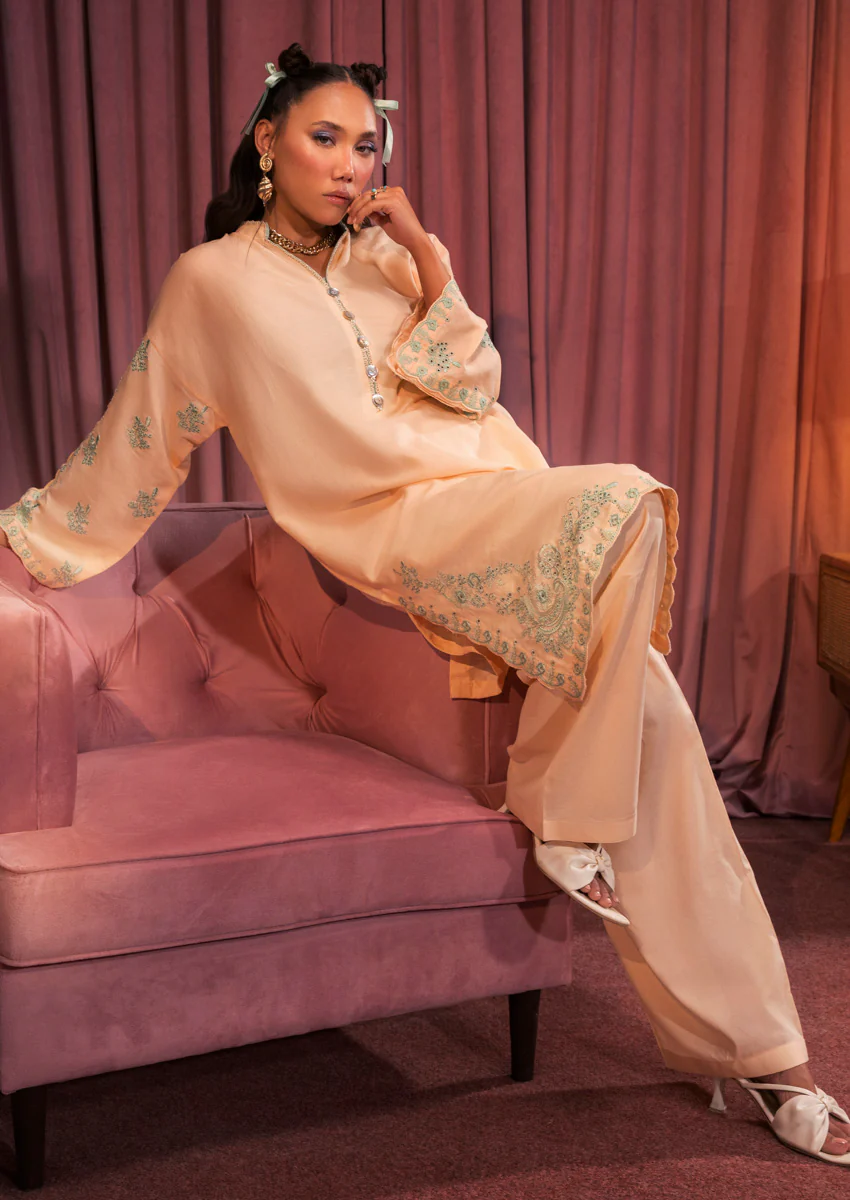 Cream-Dobby-2 Piece (W25SE2005) - Image 6