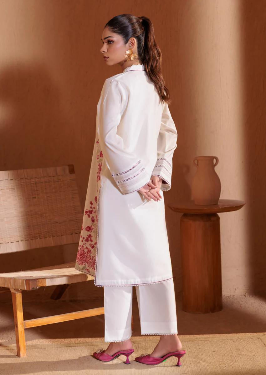 White-Cotton Silk-2 Piece (W25SE2014) - Image 2