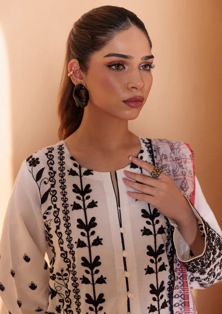 White-Cotton Silk-3 Piece (W25SE3002) - Image 5