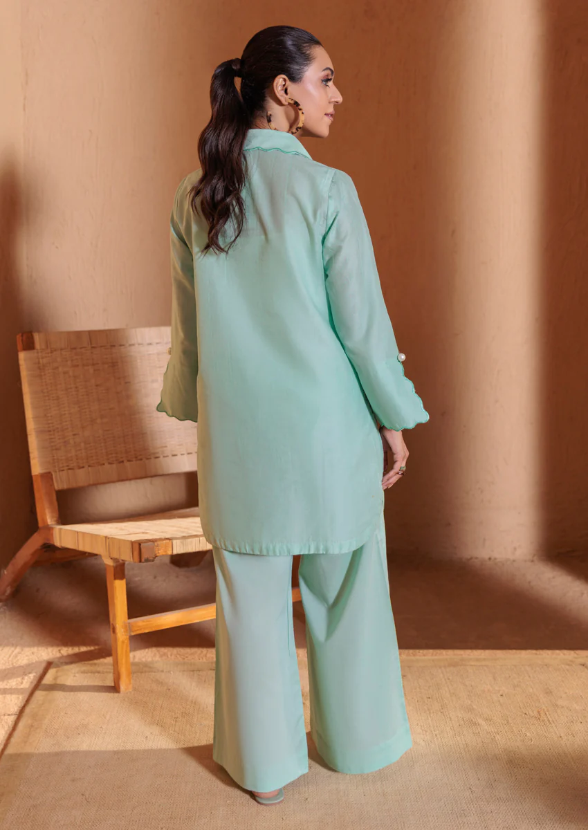 M-Green-Jacquard-2 Piece (W25SL2002) - Image 2