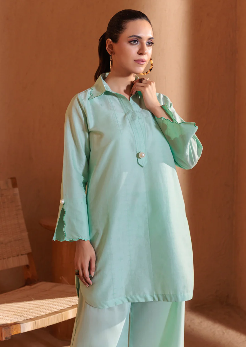 M-Green-Jacquard-2 Piece (W25SL2002) - Image 3