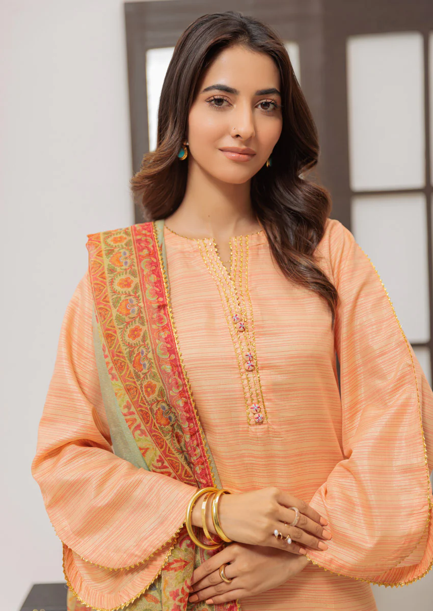 Orange-Cotton-2 Piece (W25SL2048) - Image 3