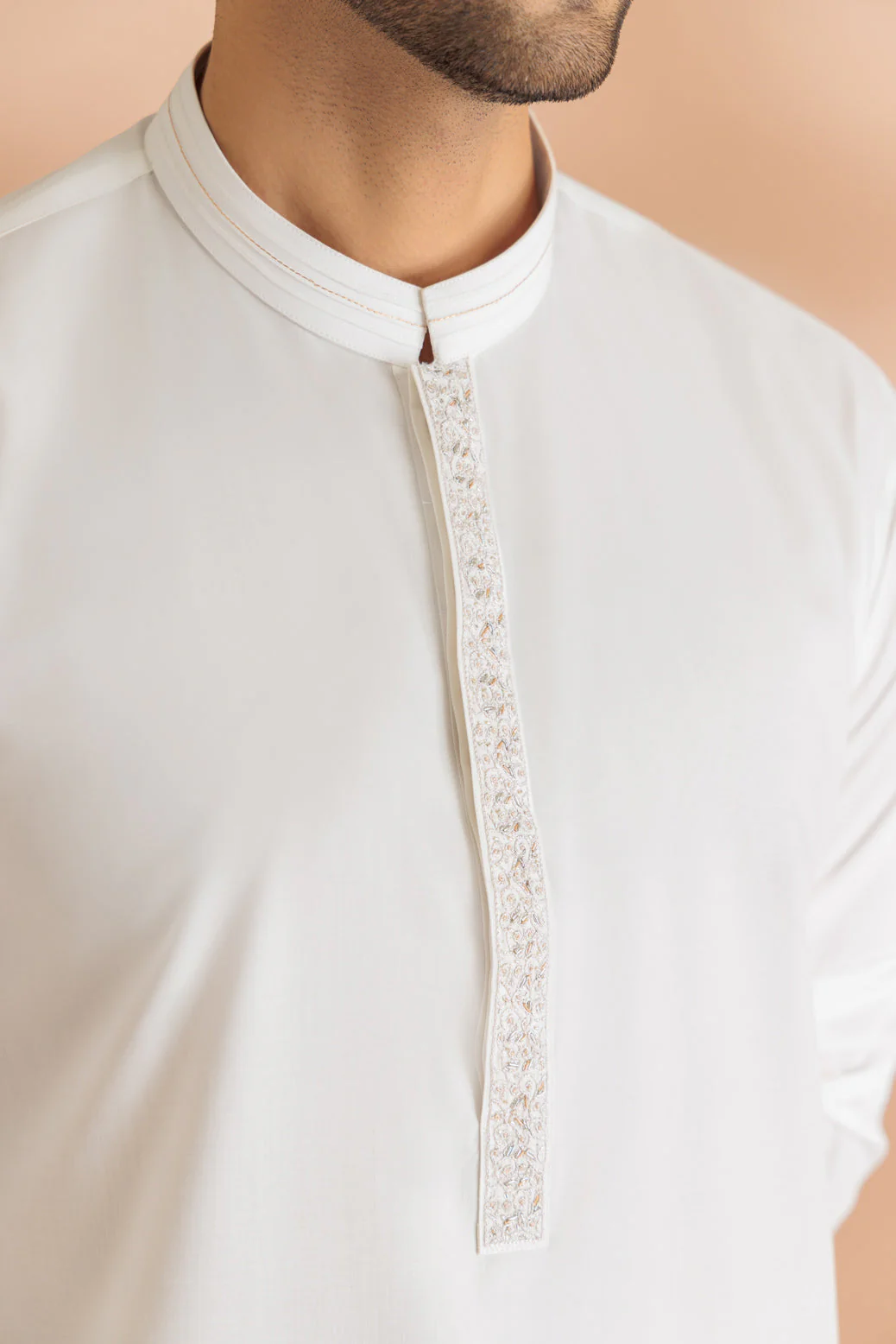 WHITE-BLENDED-KURTA SHALWAR - (KSRS24-001) - Image 5