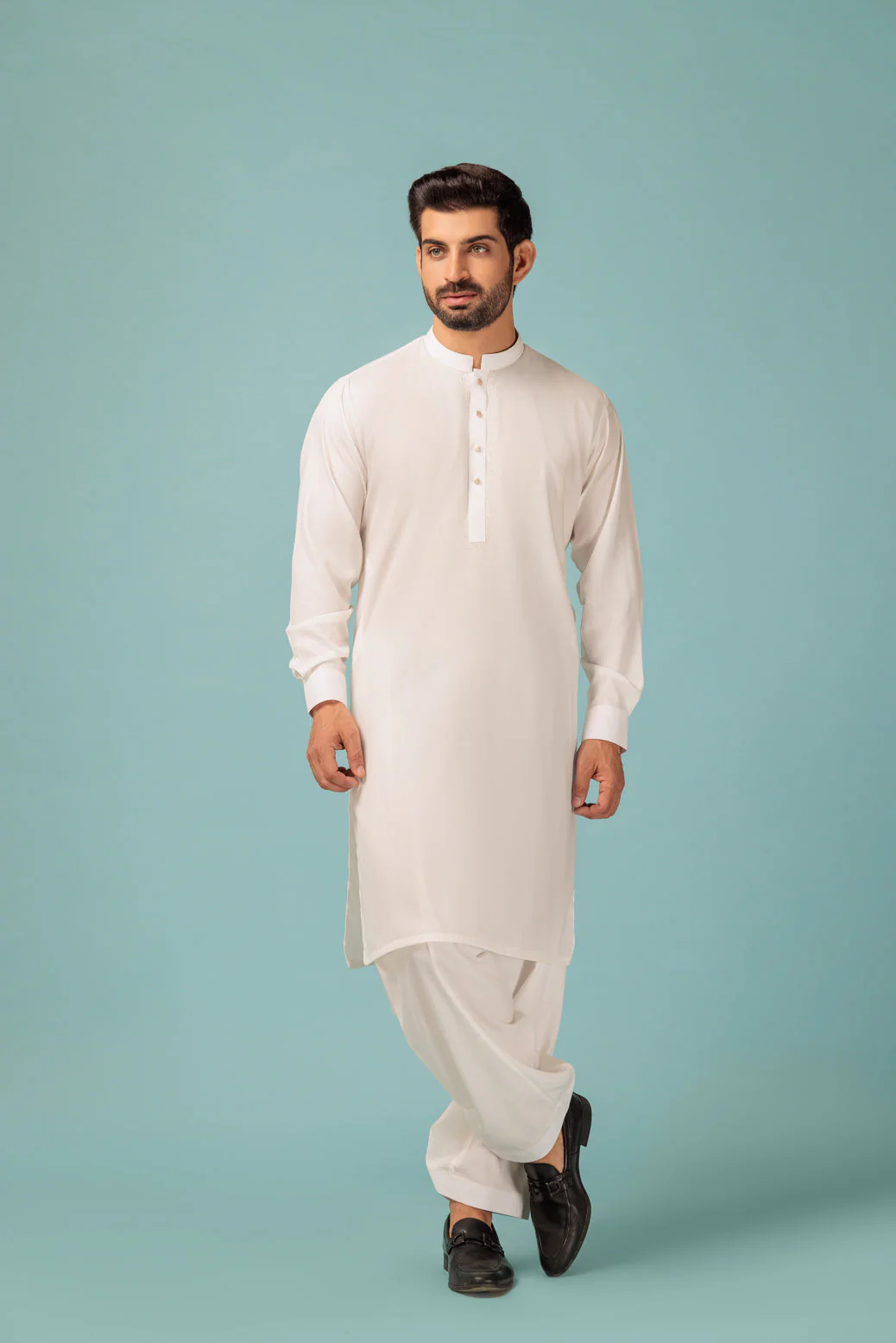 WHITE-BLENDED-KURTA SHALWAR - (KSRW23-015) - Image 3