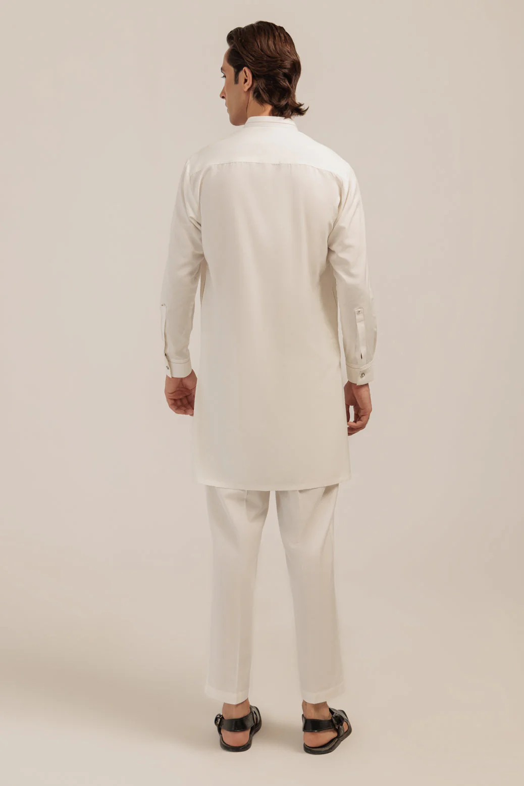 WHITE-BLENDED-KURTA TROUSER - (KSW24-022) - Image 4