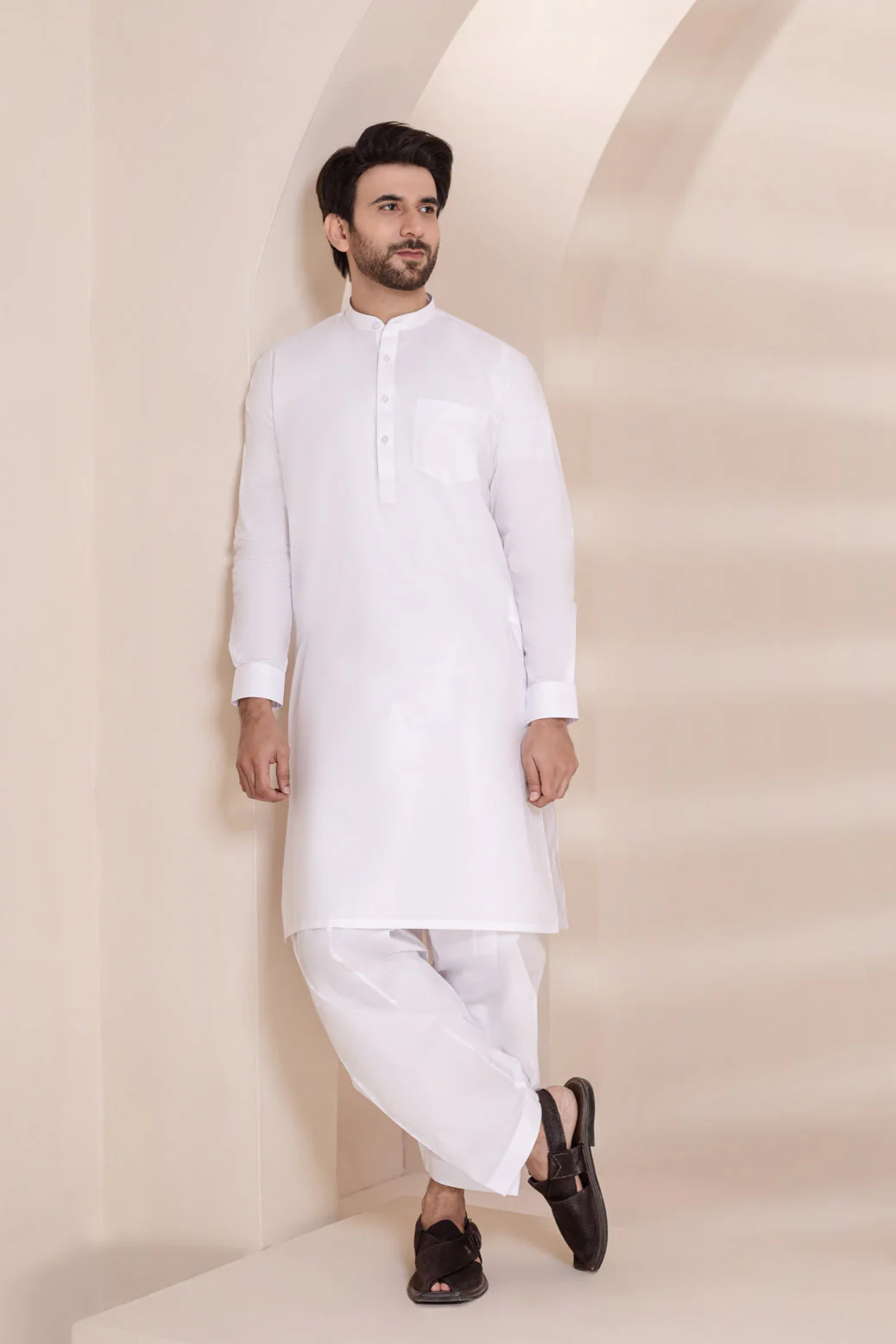 WHITE-BLENDED-SHALWAR SUIT (GSBB22-001) - Image 2