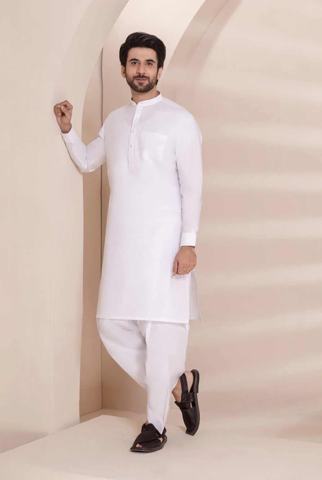 WHITE-BLENDED-SHALWAR SUIT (GSBB22-001) - Image 3
