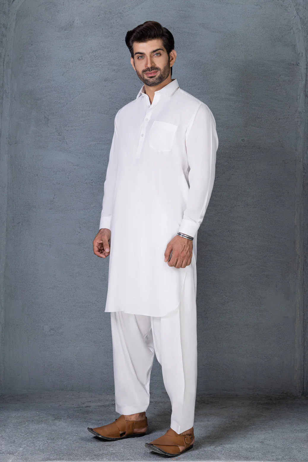 WHITE-BLENDED-SHALWAR SUIT (GSBB22-007) - Image 3