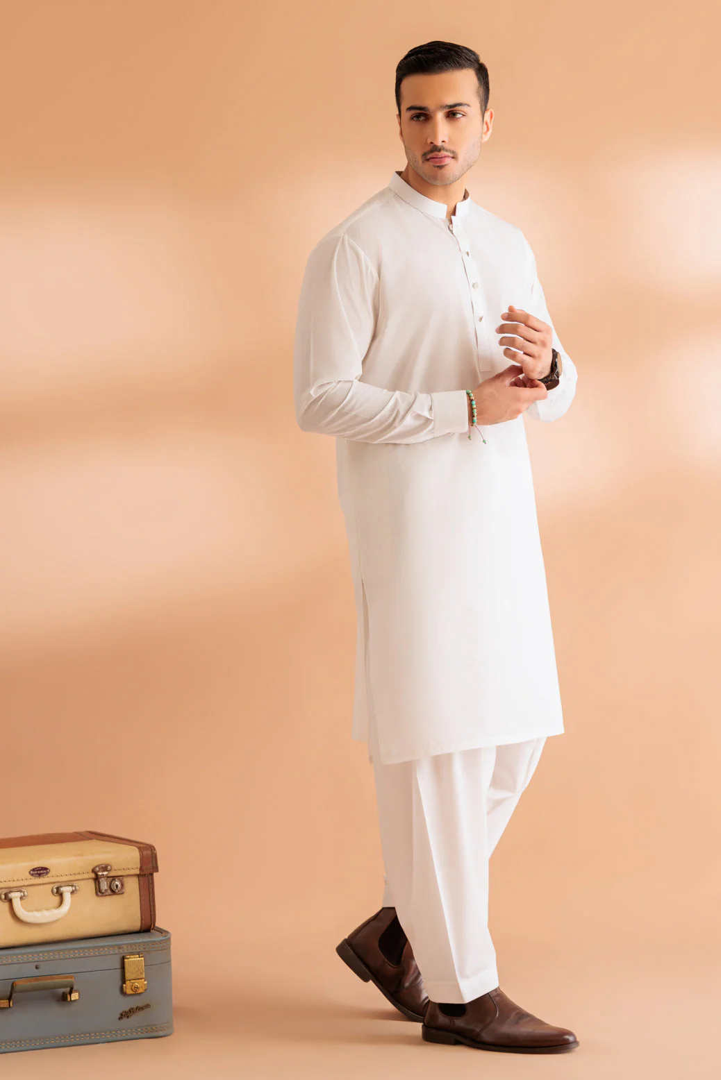 WHITE-BLENDED-SHALWAR SUIT - (GSBS24-012) - Image 3