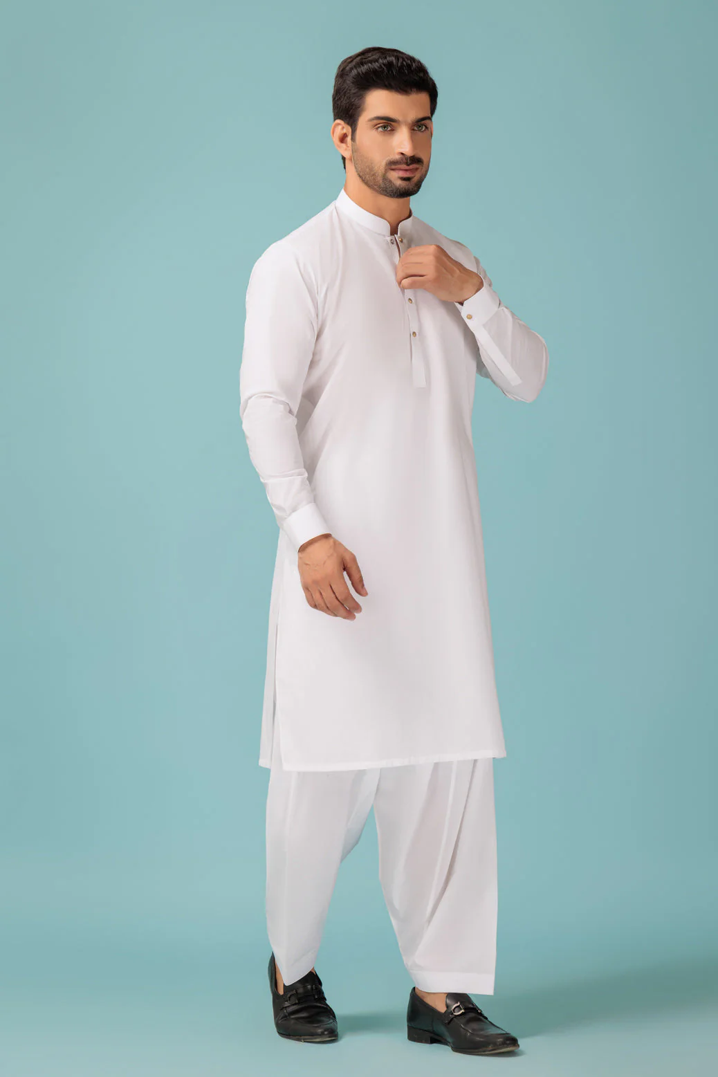 WHITE-BLENDED-SHALWAR SUIT - (GSBW23-001) - Image 4