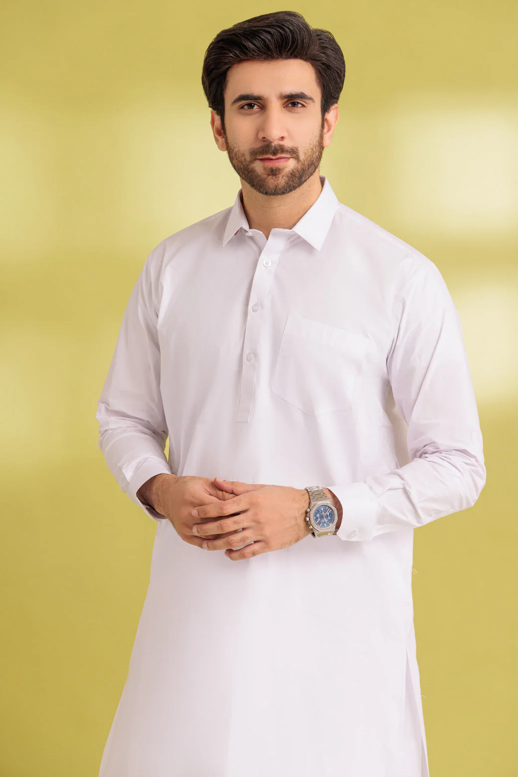 WHITE-BLENDED-SHALWAR SUIT - (GSSS23-025) - Image 2