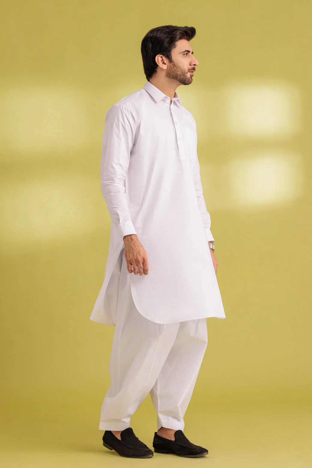 WHITE-BLENDED-SHALWAR SUIT - (GSSS23-025) - Image 4