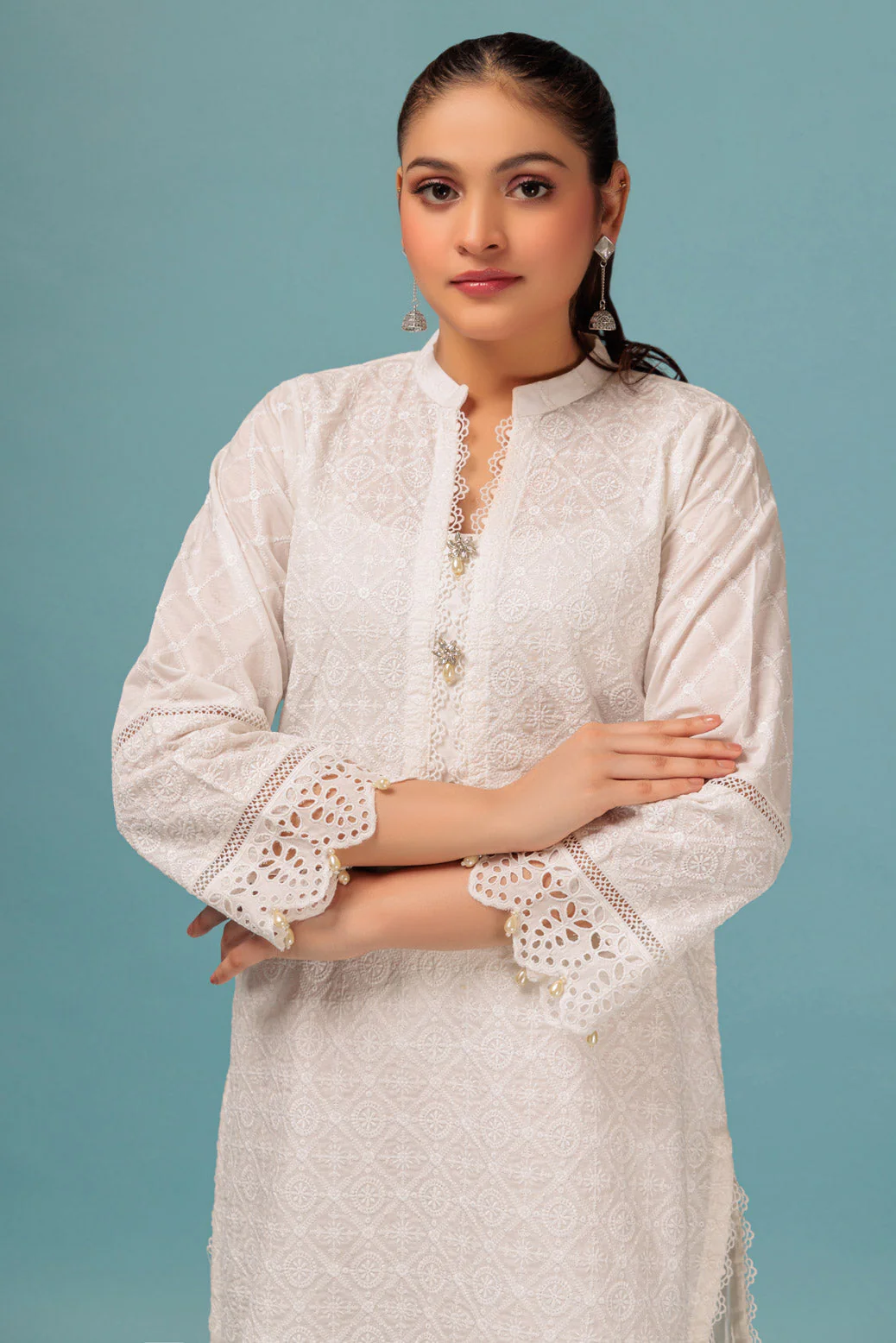 WHITE-CAMBRIC-1 PIECE (SAS231P09) - Image 2
