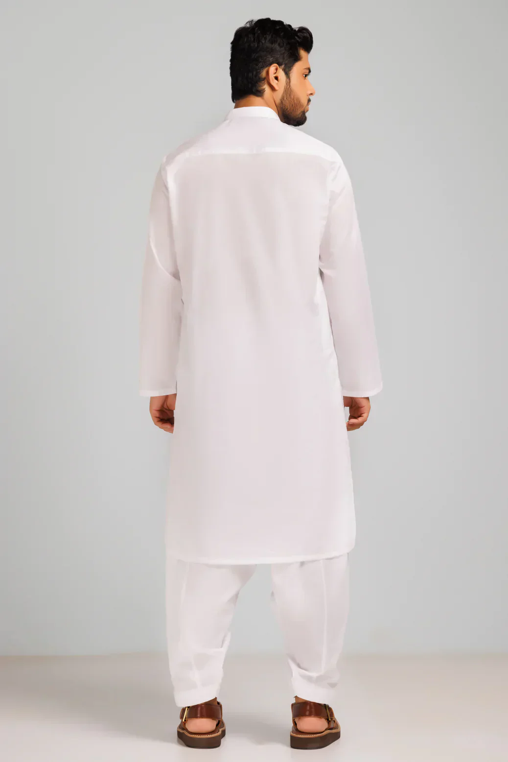 WHITE-COTTON-KURTA SHALWAR (KSRS23-058) - Image 4