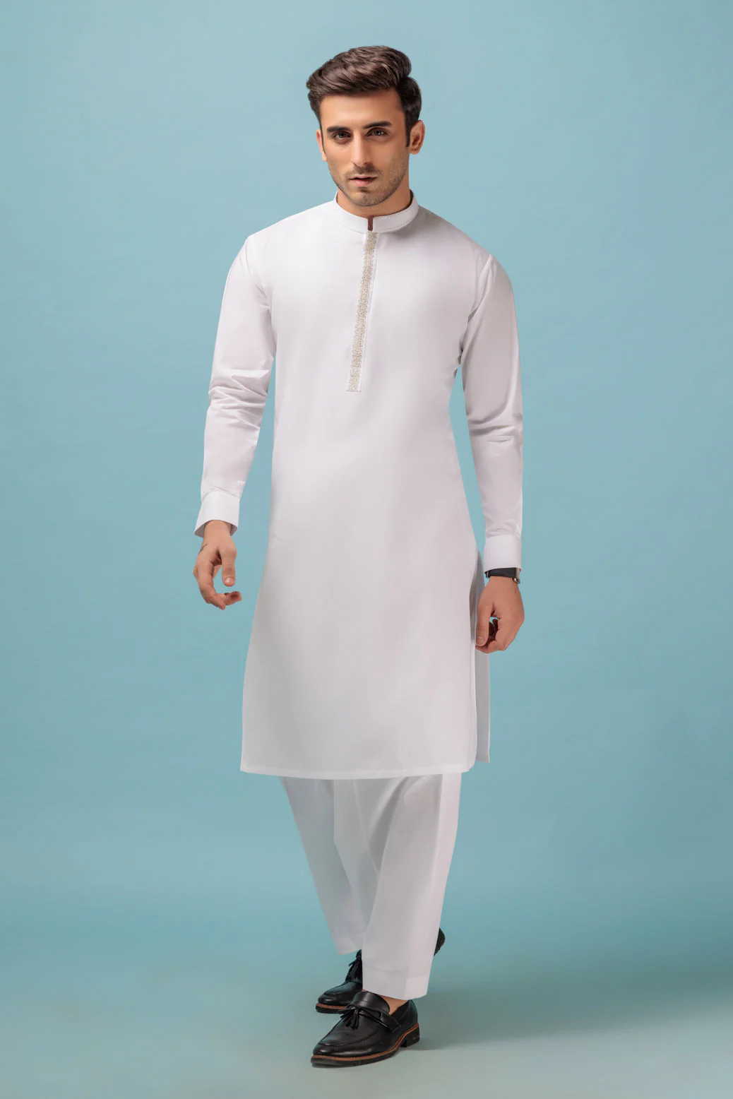 WHITE-COTTON-KURTA SHALWAR - (KSRW23-005) - Image 4