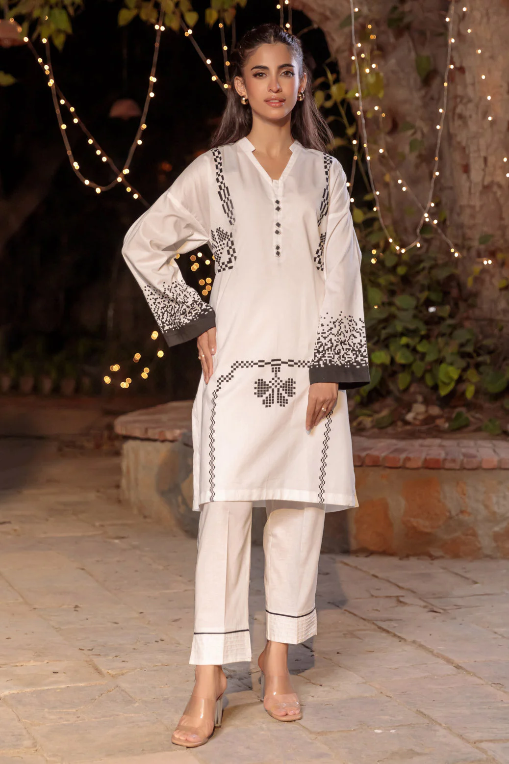 WHITE-DOBBY-2 PIECE (BS7242P09) - Image 2
