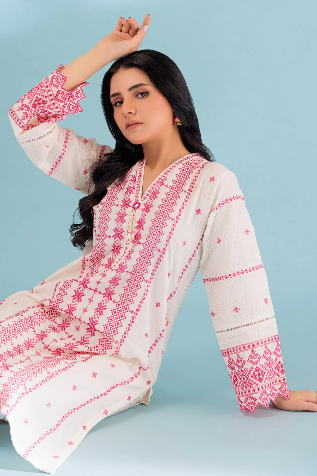 WHITE-JACQUARD-1 PIECE (SAS231P14) - Image 2