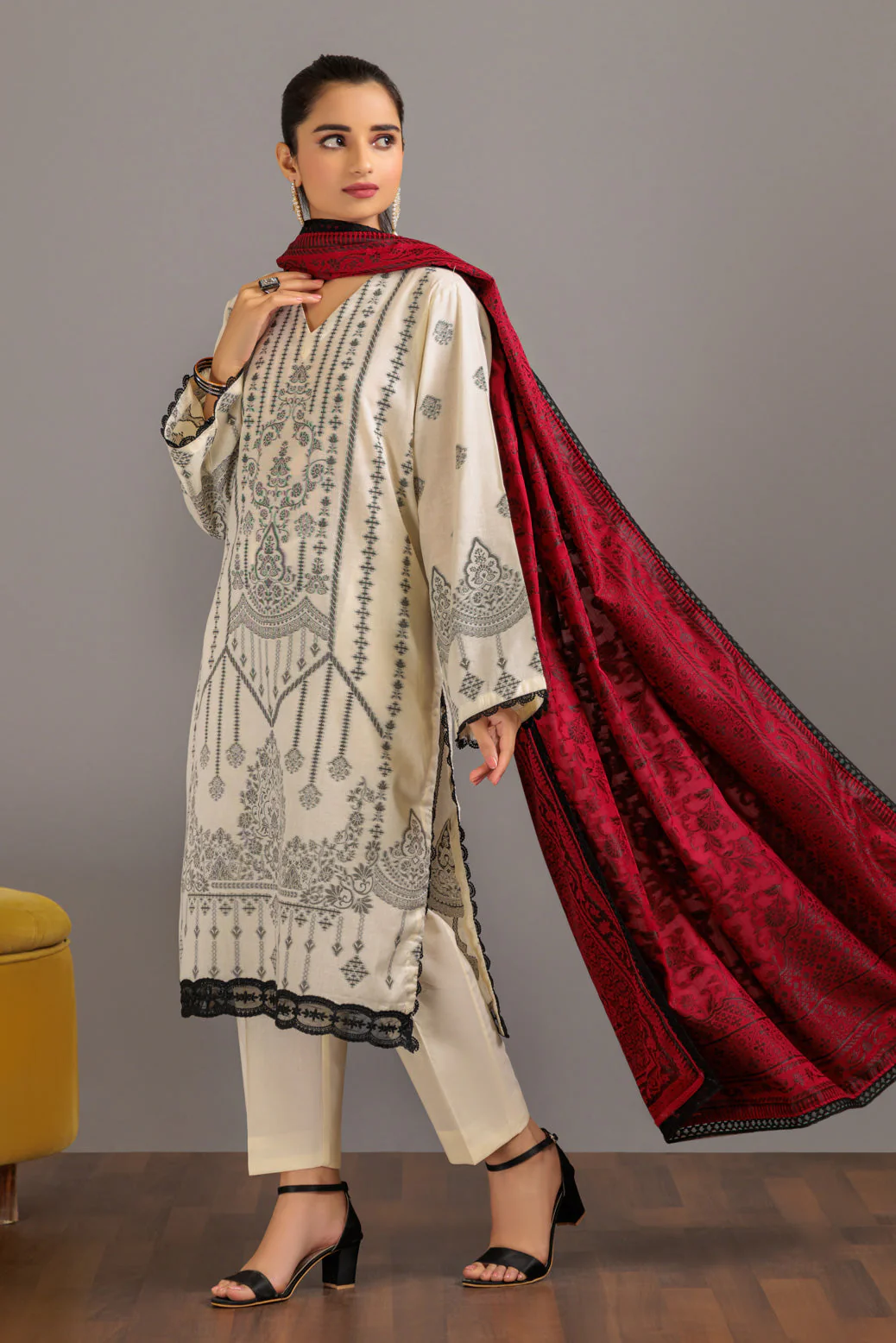 WHITE-JACQUARD-3 PIECE (JHS233P06) - Image 3