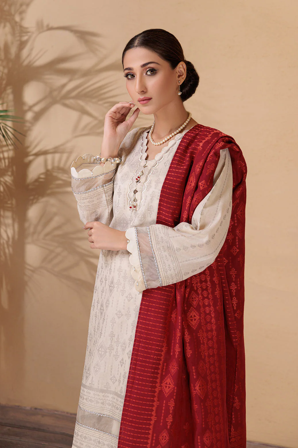 WHITE-JACQUARD-3 PIECE (JRS233P08) - Image 2