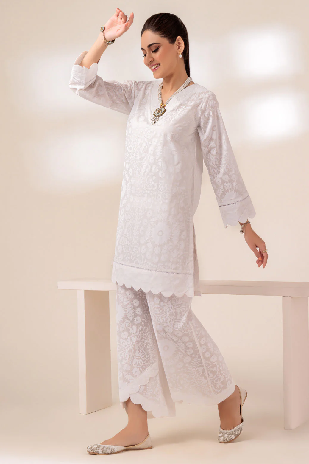 WHITE-LAWN-2 PIECE (SRS232P34) - Image 2