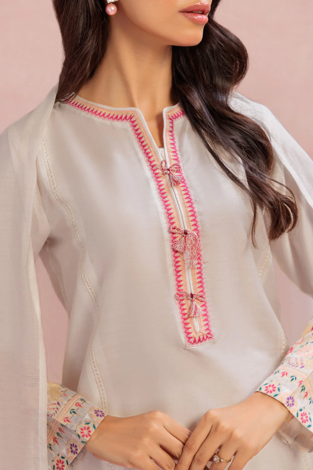 WHITE-RAW SILK-3 PIECE (BPS2243P01) - Image 2