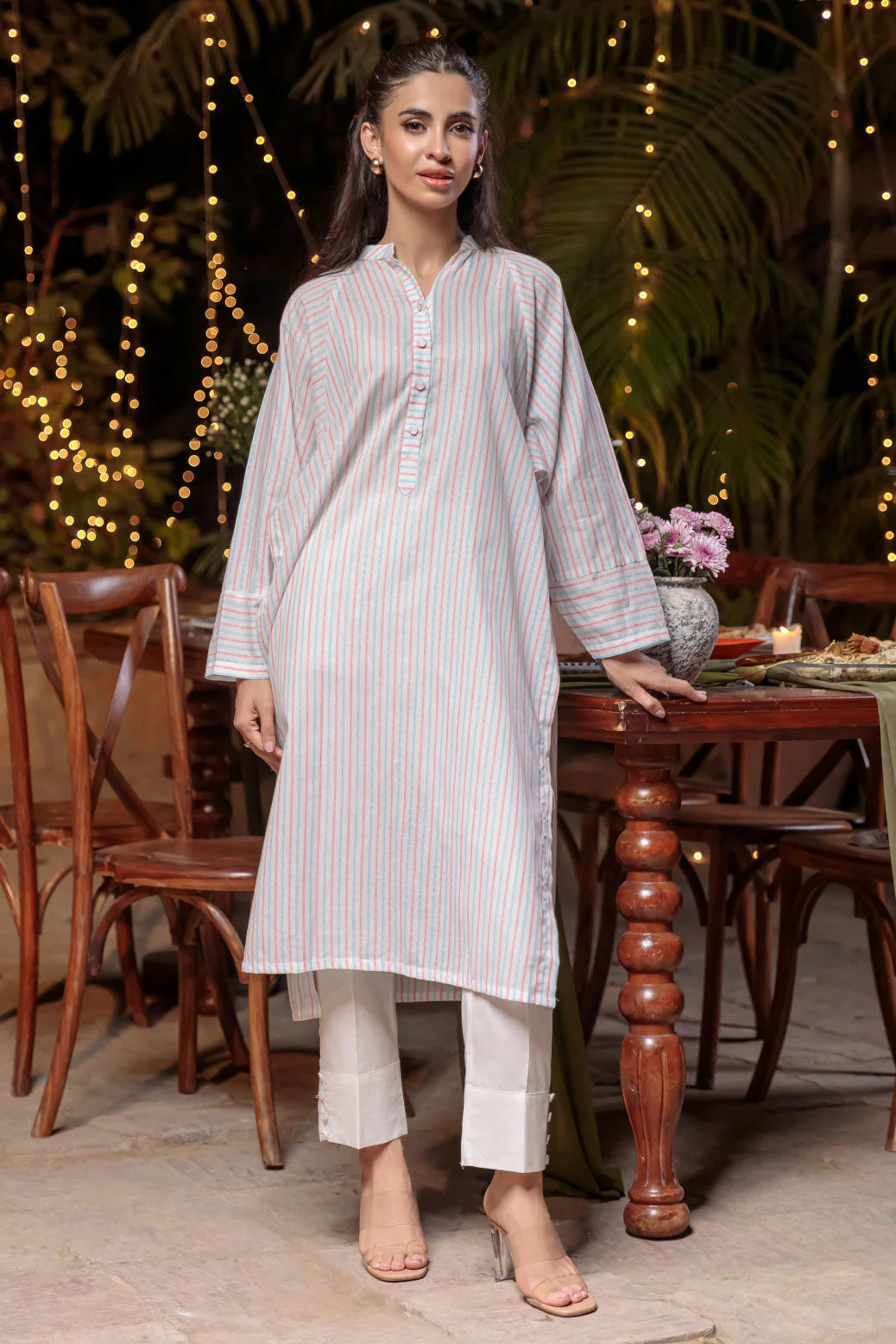 WHITE-YARN DYED-2 PIECE (BS7242P05) - Image 2