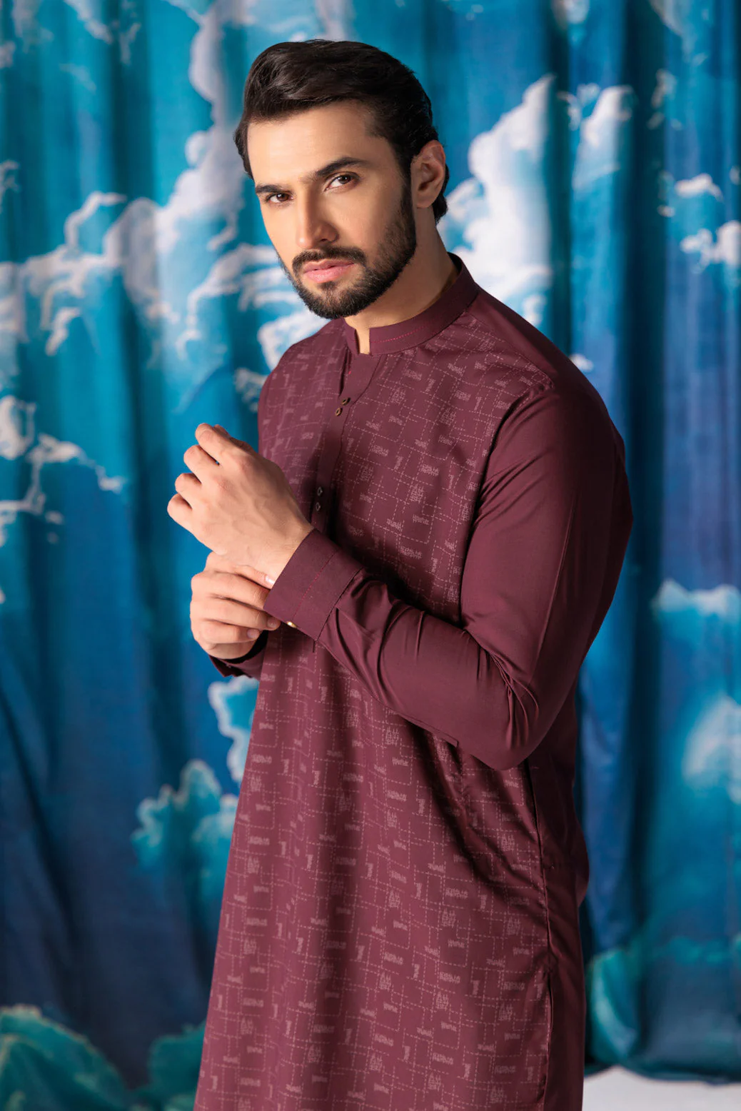 WINE-BLENDED-KURTA TROUSER - (KSW24-004) - Image 2