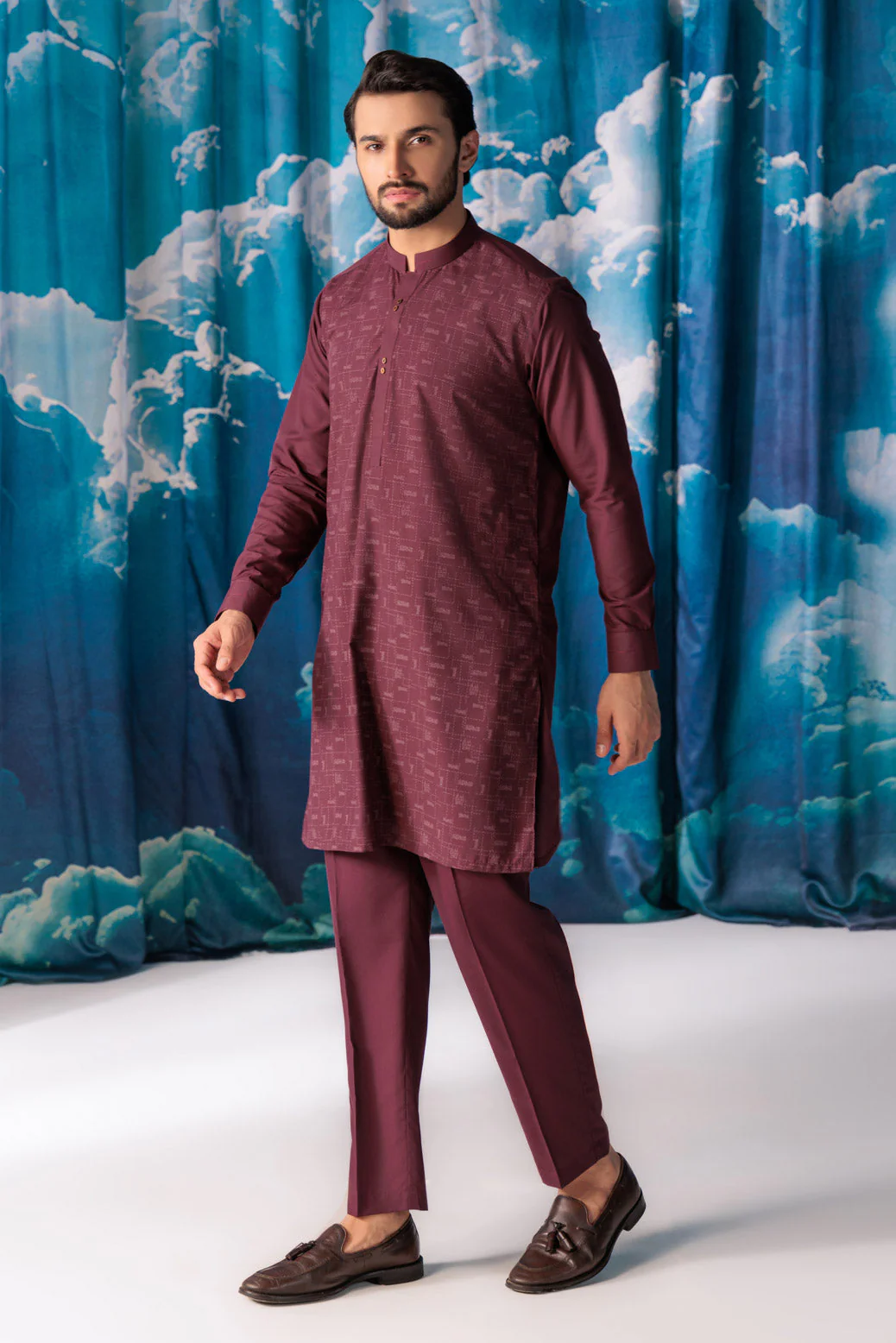 WINE-BLENDED-KURTA TROUSER - (KSW24-004) - Image 4