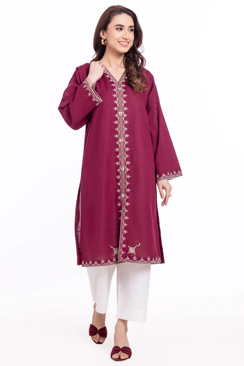 Maroon-Khaddar-1 Piece (WP1PSBW25HR10N12) - Image 3