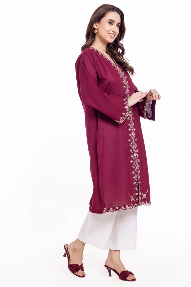 Maroon-Khaddar-1 Piece (WP1PSBW25HR10N12) - Image 4