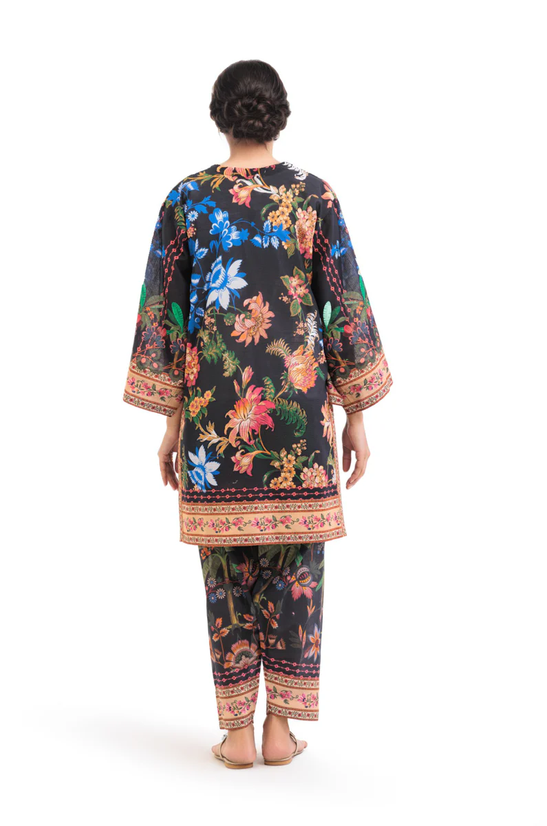 Black-Slub-Lawn-2 Piece (WP2PPBS26B1F6) - Image 4