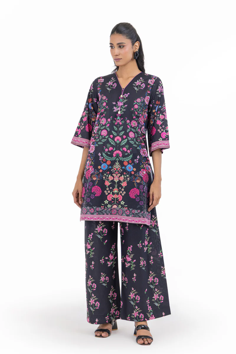 Black-Slub-Lawn-2 Piece (WP2PPBS26HR1F24) - Image 3