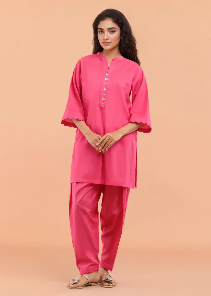 Hot-Pink-Lawn-2 Piece (WP2PSBS26HR3A14) - Image 3