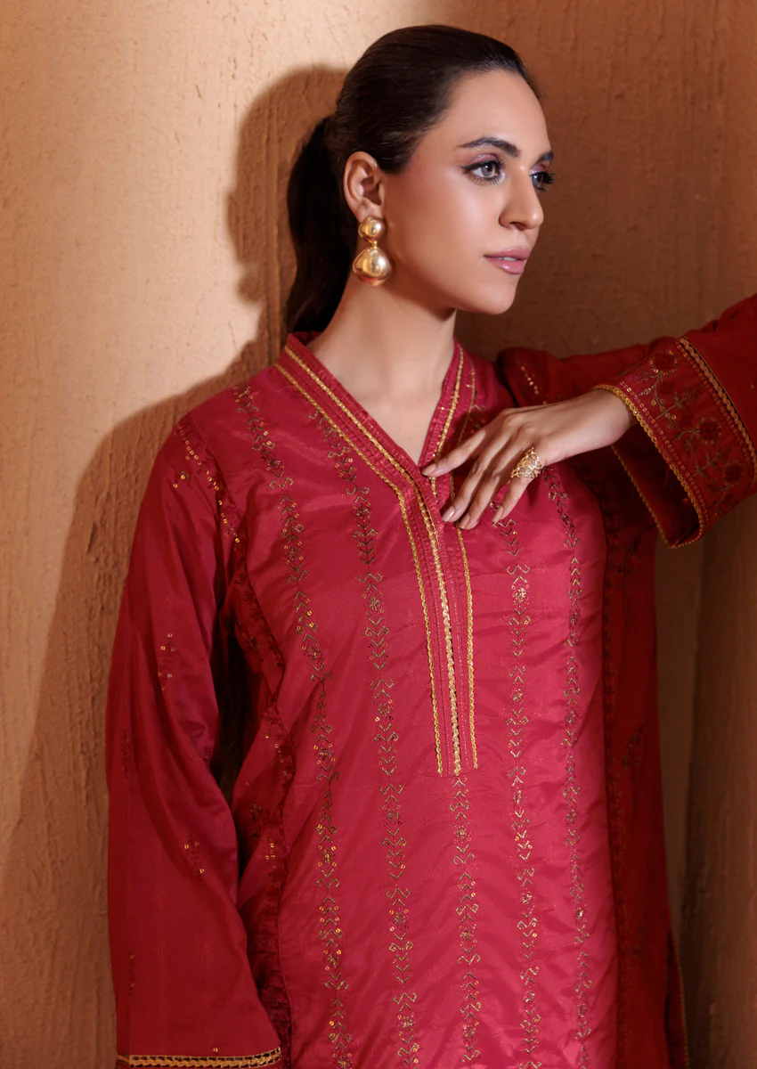 Red-Jacquard-2 Piece (WP2PSFS25N01) - Image 5