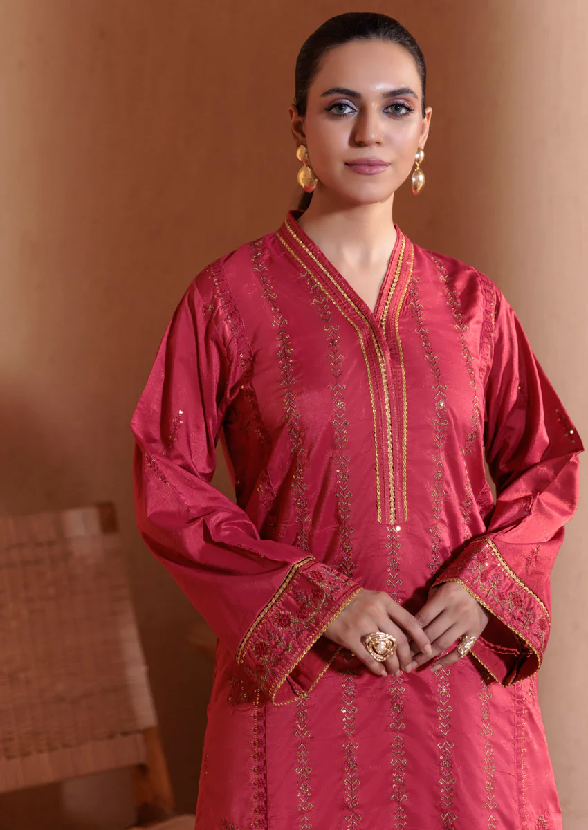Red-Jacquard-2 Piece (WP2PSFS25N01) - Image 6