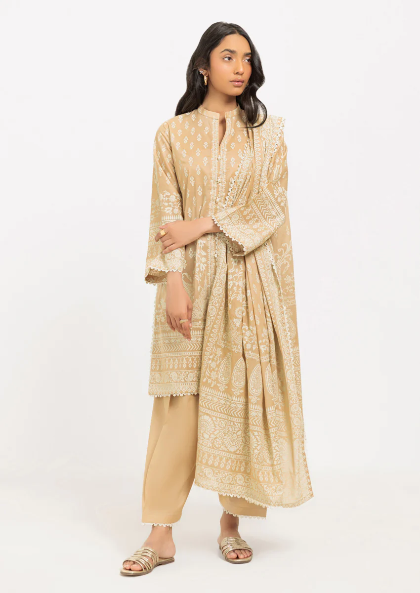 Beige-Lawn - 3 Piece (WP325ZA13) - Image 4