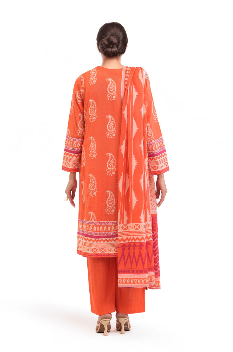 Orange-Lawn-3 Piece (WP3PPBS26B1F47) - Image 4