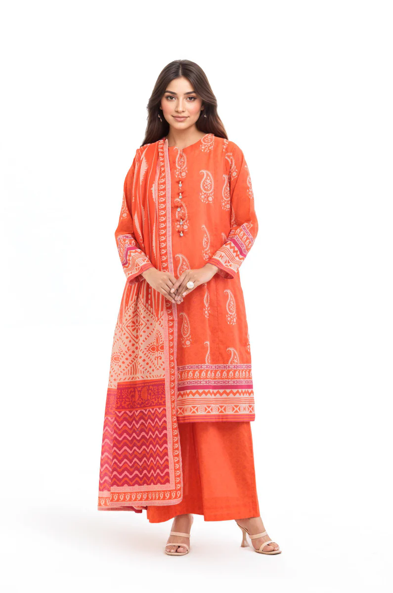 Orange-Lawn-3 Piece (WP3PPBS26B1F47) - Image 7