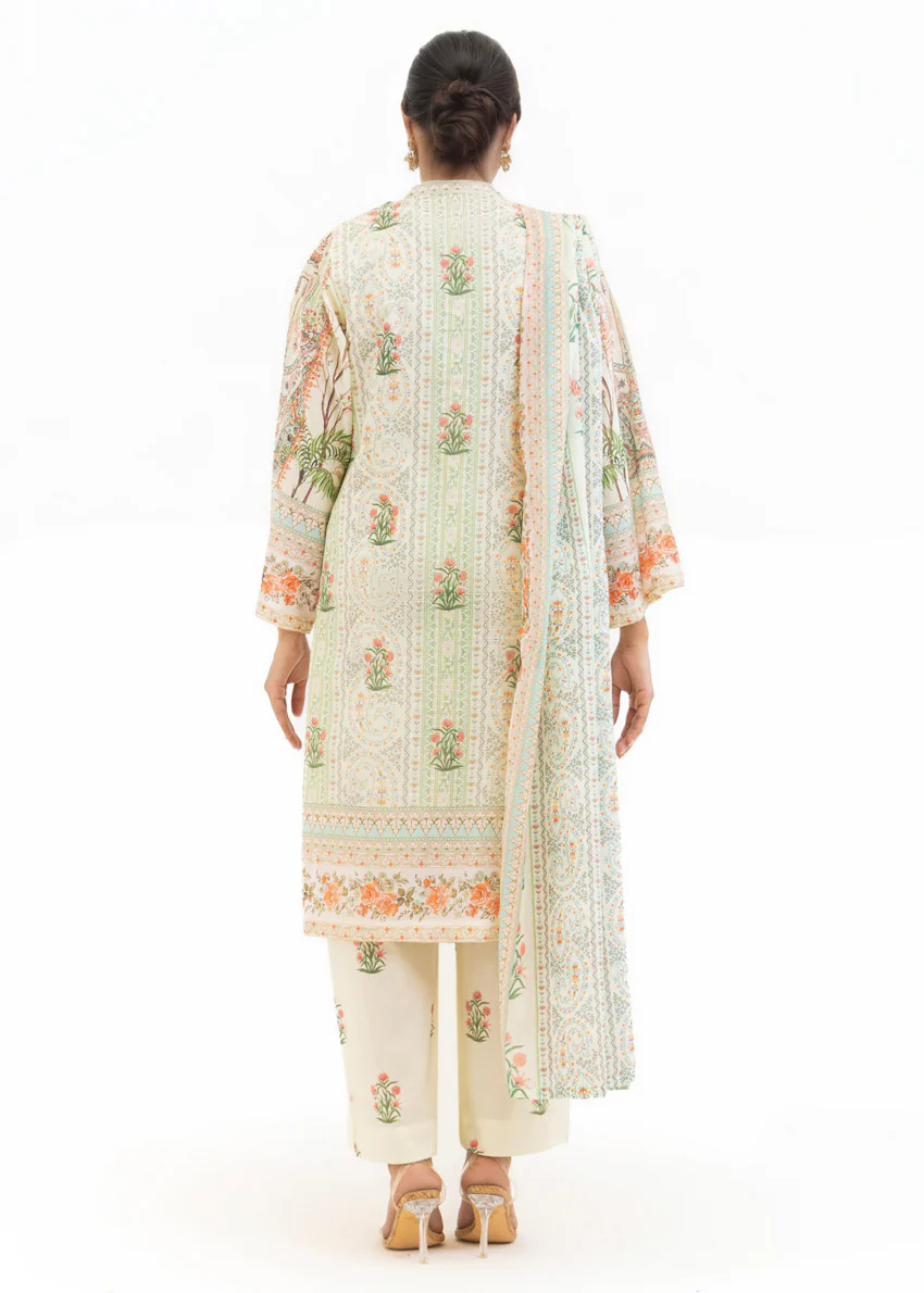 Green-Slub-Lawn-3 Piece (WP3PPBS26B1F50) - Image 2