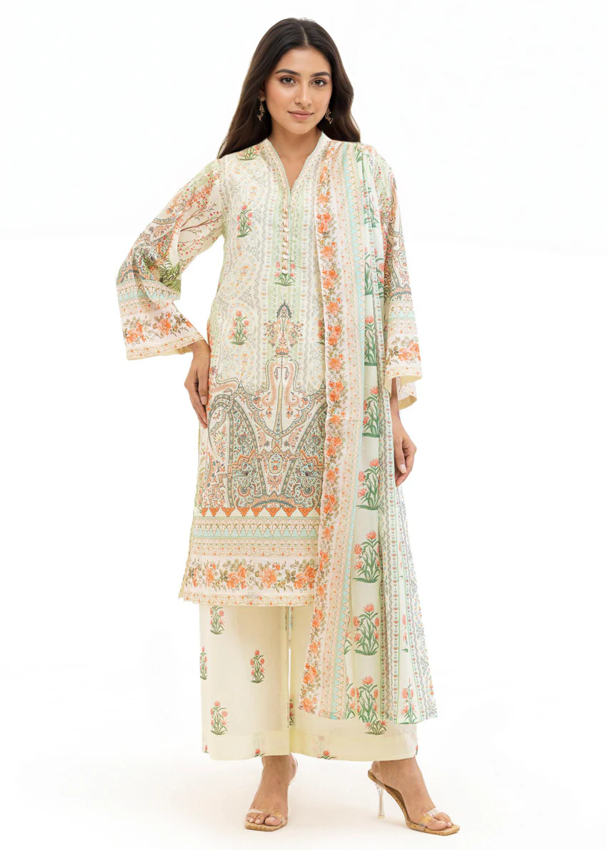 Green-Slub-Lawn-3 Piece (WP3PPBS26B1F50) - Image 3