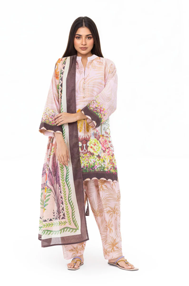 Pink-Slub-Lawn-3 Piece (WP3PPBS26B1F51) - Image 3