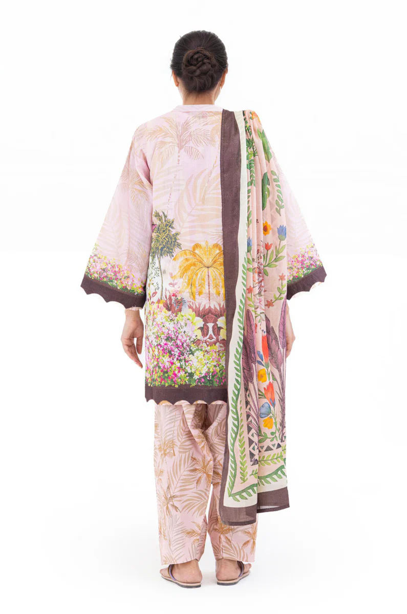 Pink-Slub-Lawn-3 Piece (WP3PPBS26B1F51) - Image 4