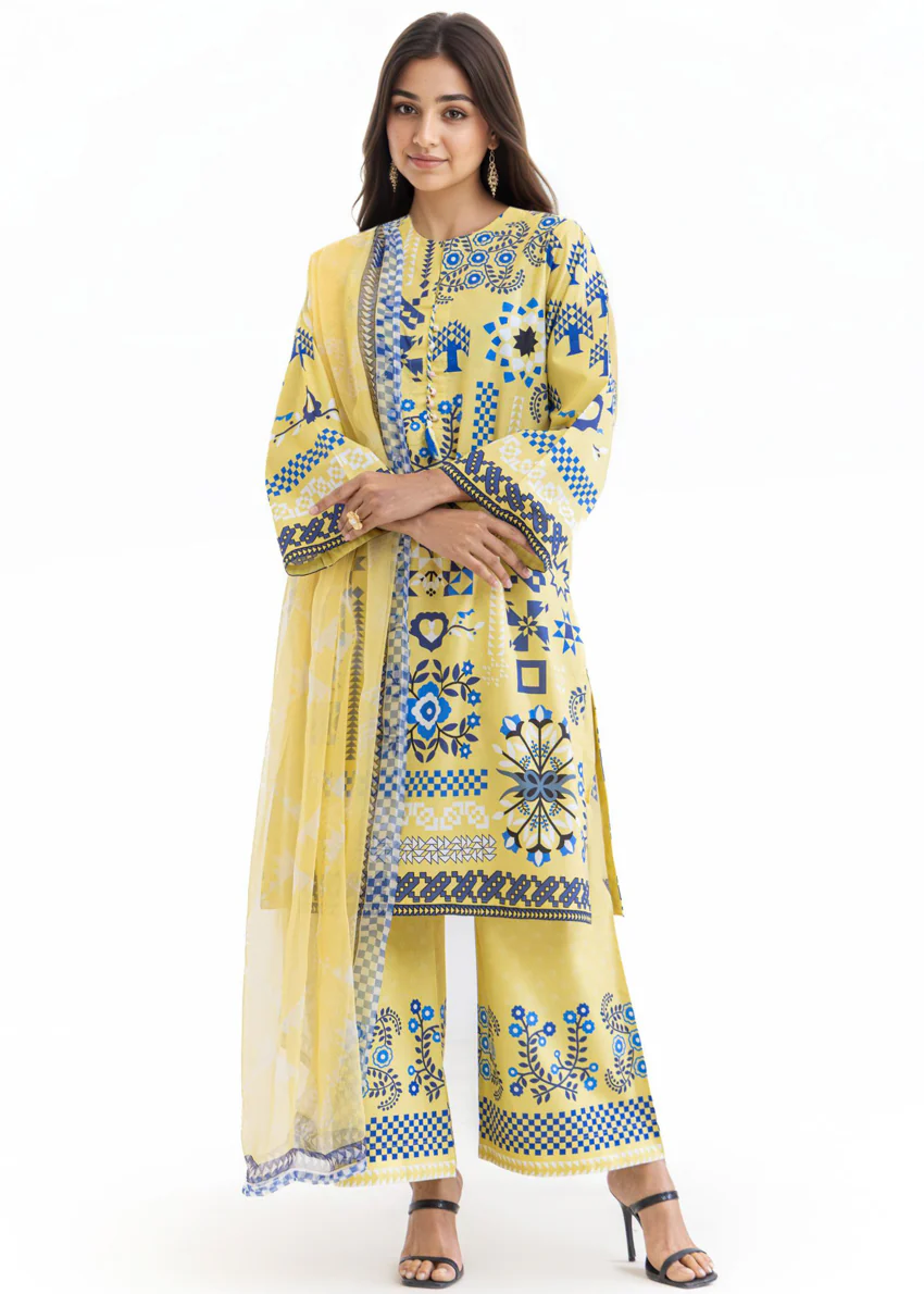 Butter-Lawn-3 Piece (WP3PPBS26B2M46) - Image 5