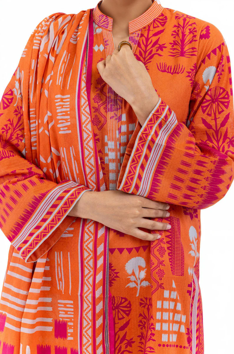 Orange-Slub-Lawn-3 Piece (WP3PPBS26B2M47) - Image 4